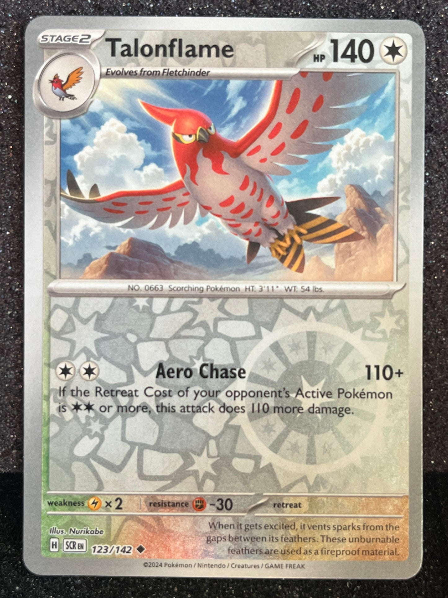 123 Talonflame Reverse Holo