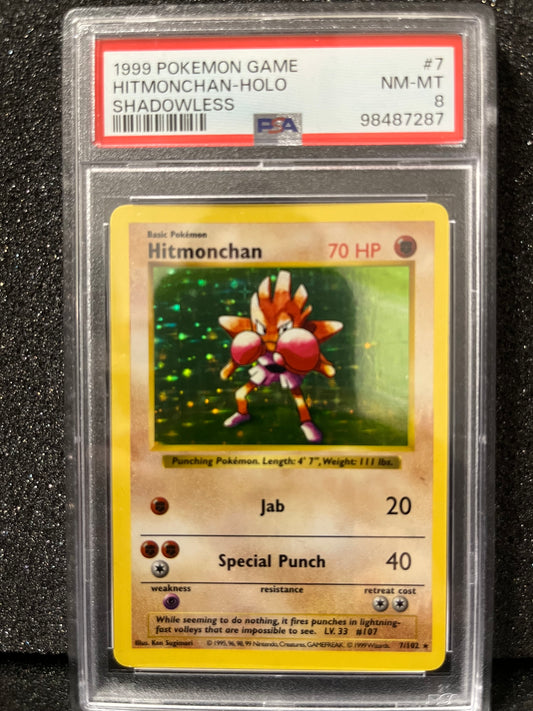 1999 Shadowless Hitmonchan - PSA 8
